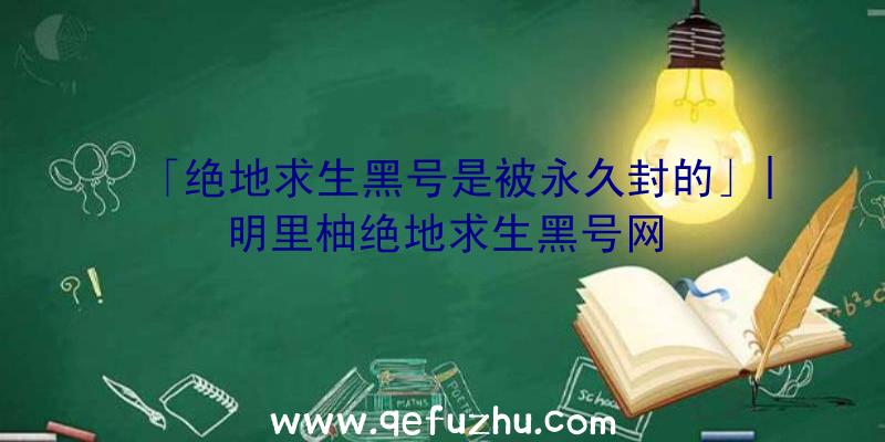 「绝地求生黑号是被永久封的」|明里柚绝地求生黑号网